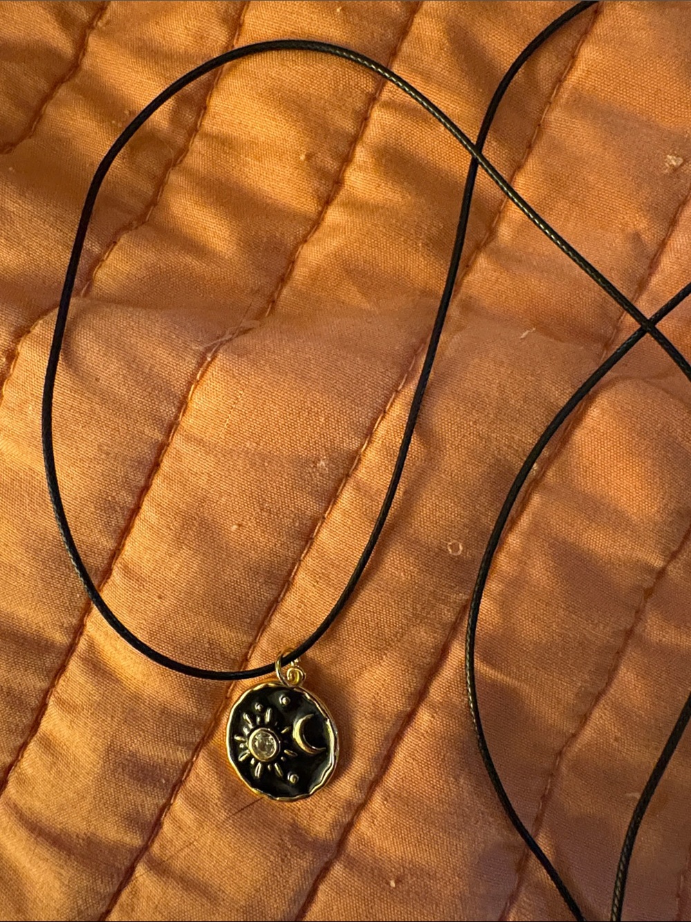 Gold plated  Celestial  Coin pendant and necklace